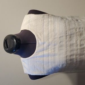 White shift dress embroidered organza